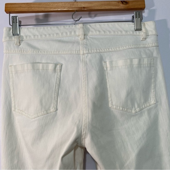 J. Mclaughlin White Skinny Jeans Size8 Cotton Stretch Minimalist Midrise Casual - Picture 4 of 12